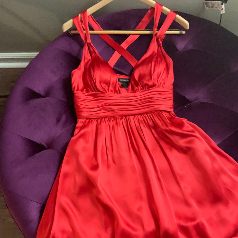 Red party dress
